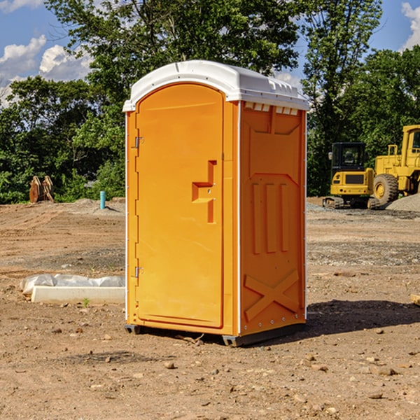 how do you dispose of waste after the portable restrooms have been emptied in Bedford